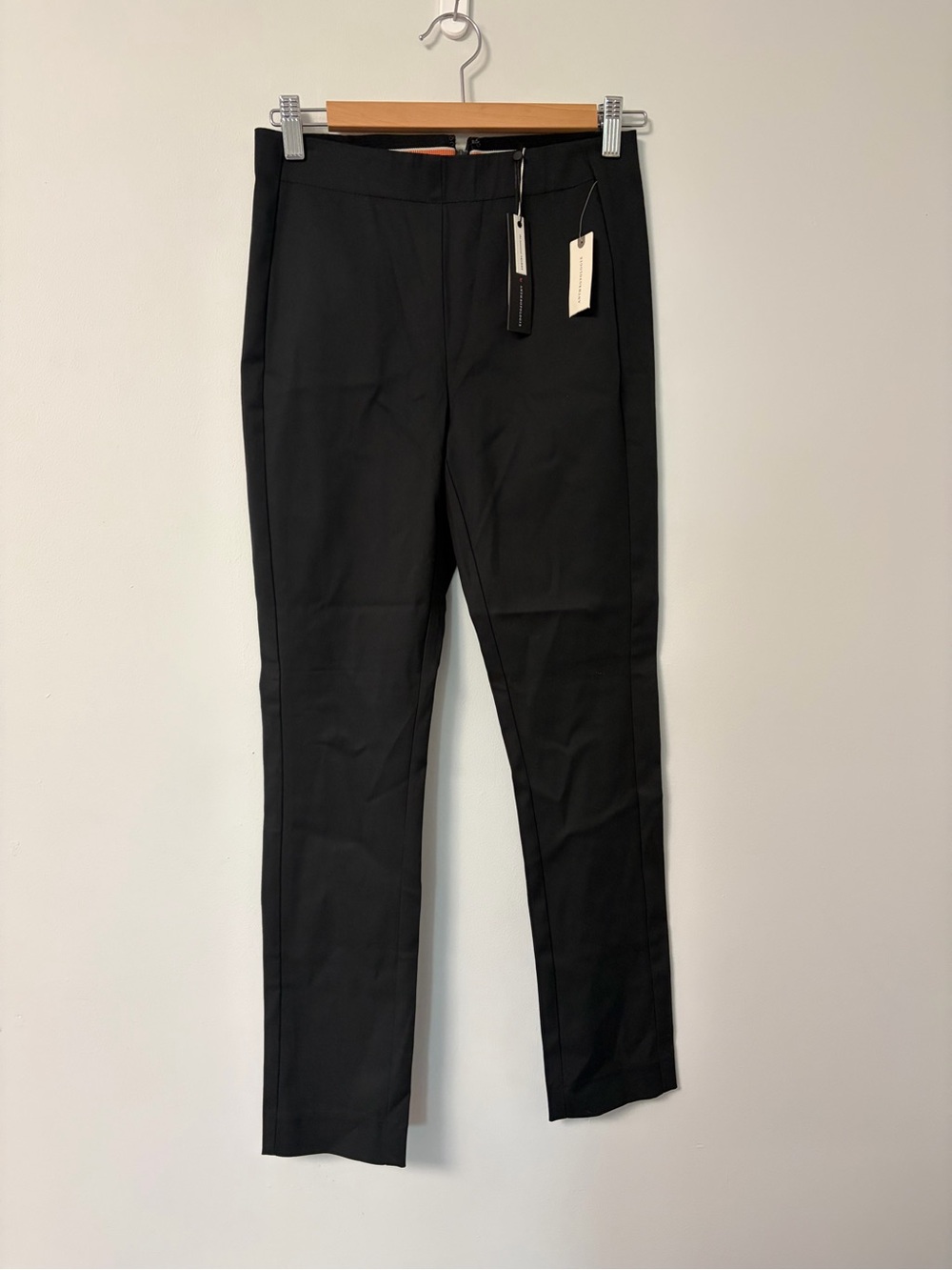 Anthropologie Size 2 The Essential Skinny Black Dress Pants Elastic Waist NWT